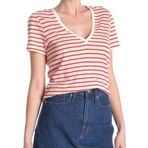 MADEWELL Theresa Striped V-neck T-shirt